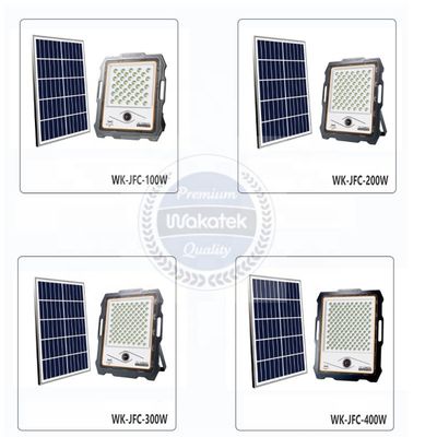 品質  WAKATEK 300W 100W-400W LED Security Zero Solar Solar Powered Lights with Portable Outdoor Video Camera Street Motion Flood Lamp 工場